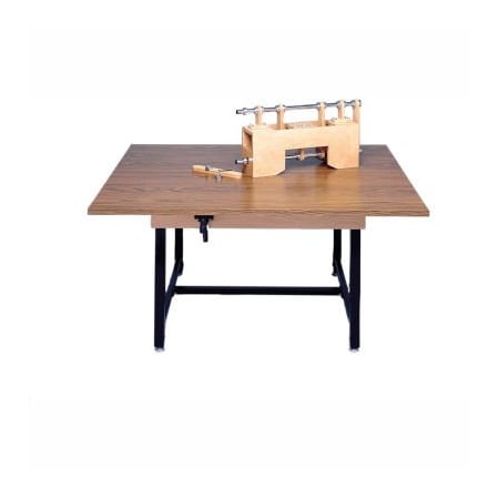 Fabrication Enterprises Manual Hydraulic Hi-Low Work Table, 48"W x 60"L x 28" - 35-1/2"H 15-3250